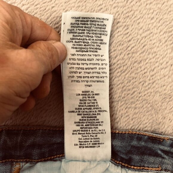 Guess Women's Jeans Size 29 Skinny Frayed Hem Ankle Casual Blue Denim Light Wash - Picture 11 of 13